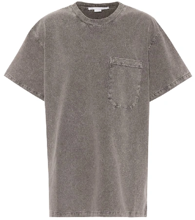 Stella Mccartney Cotton Dropped-shoulder T-shirt In Grey