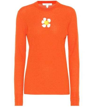 Marc Jacobs Wool Daisy Sweater In Orange