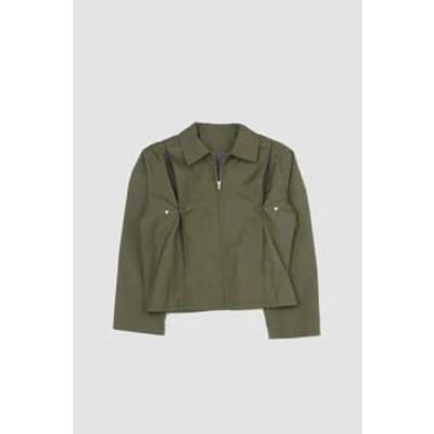 Affxwrks Pleat Bomber Jacket In Green