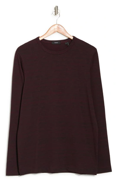 Theory Gaskell Long Sleeve T-shirt In Chianti Multi