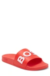 Hugo Boss Bay Slide Sandal In Red
