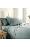 Southshore Fine Linens Premium Collection Pleated Extra Deep Pocket Sheet Set In Steel Blue Teal
