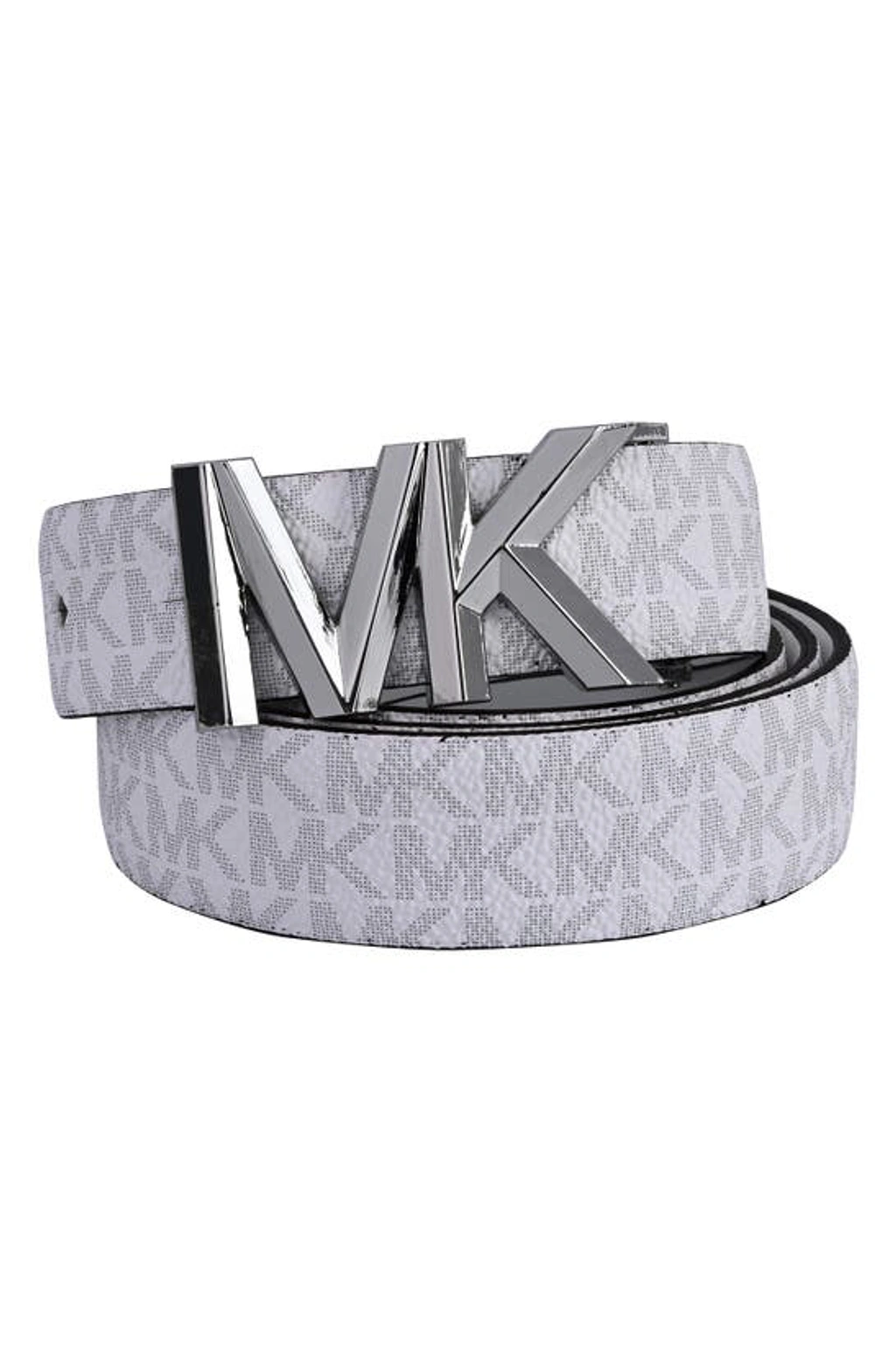 Belt Buckles Mk Belt Mens White Michael Kors Monogram  display picture 1