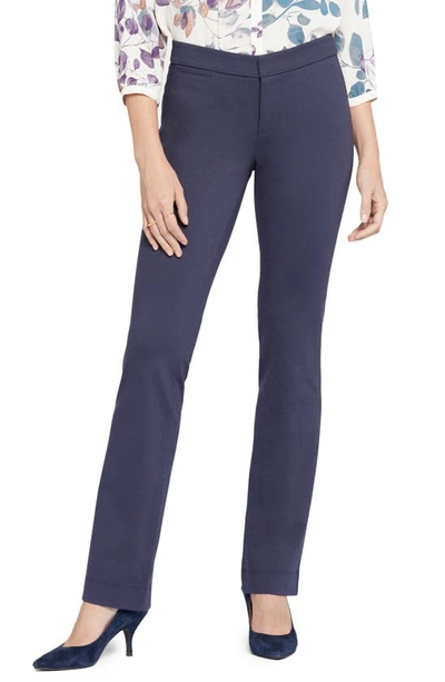 Nydj Stretch Knit Trousers In Oxford Navy