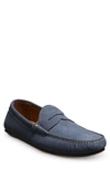 Allen Edmonds Super Moc Toe Penny Loafer In Denim Suede