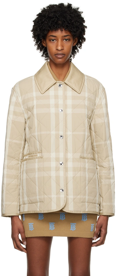 Burberry 格纹绗缝夹克 In New