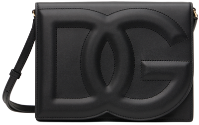Dolce & Gabbana Calfskin Dg Logo Bag Crossbody Bag In Black