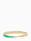 Kate Spade Do The Twist Hinged Bangle In Green