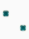 Kate Spade Mini Small Square Studs In Teal