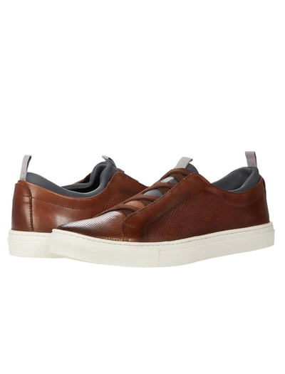 Martin Dingman Mens Becket Leather Sneaker In Whiskey In Brown