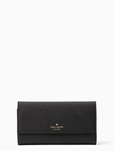 Kate Spade Leather Iphone 7 & 8 Wallet In Black