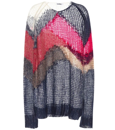 Jil Sander Mohair-blend Sweater In Multicoloured