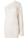 Stella Mccartney One-shoulder Knitted Top In 9110 - Magnolia