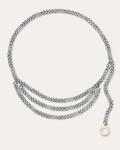 Ramy Brook Drea Chain Belt In Silver