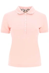 Barbour Classic Polo With Embroidered Logo Detail In Pink