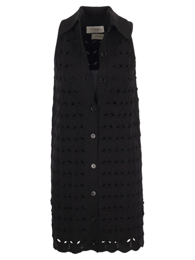 Sportmax Rivolo - Sleeveless Knit Dress In Black