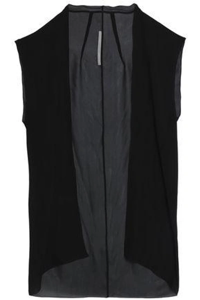 Rick Owens Silk-crepe Vest In Black