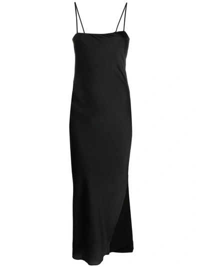 Iro Luza Long Satiny Dress In Black