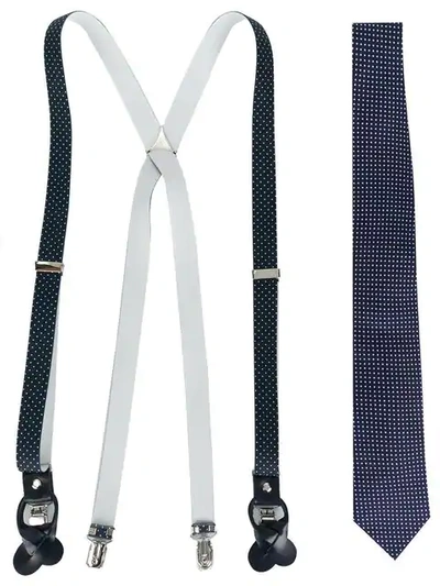 Fefè Glamour Pochette Fefè Tie Braces Set - Blue
