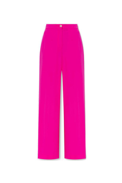 Dolce & Gabbana High-waisted Wide-leg Trousers In Fucsia