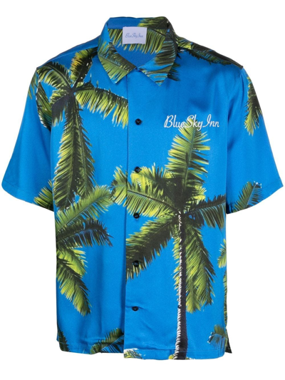 Blue Sky Inn Palm Tree-print Shirt In Red