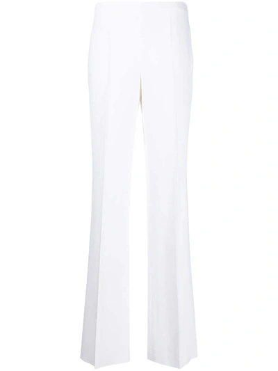 Ferragamo Pressed-crease Tailored Trousers In White