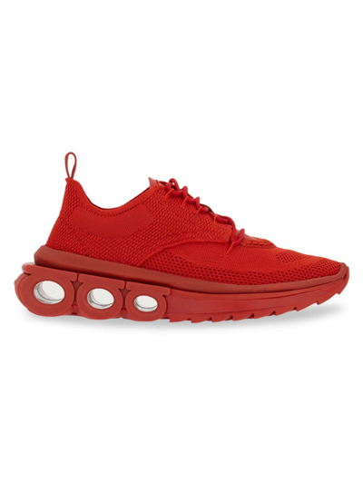 Ferragamo Sneakers Mit Gancini-schild In Red