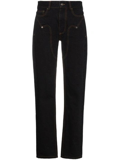 Y/project Y / Project High Waisted Jeans With Chaps In Black