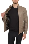 Pino By Pinoporte Quilted Leather Jacket In Taupe