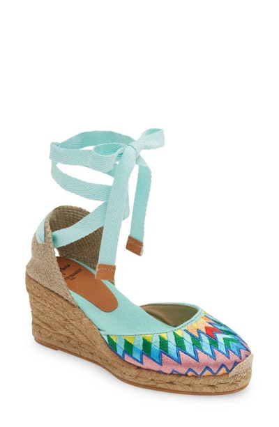 Toni Pons Lace-up Espadrille In Rainbow