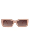 Diff Indy 51mm Gradient Rectangular Sunglasses In Brown Gradient