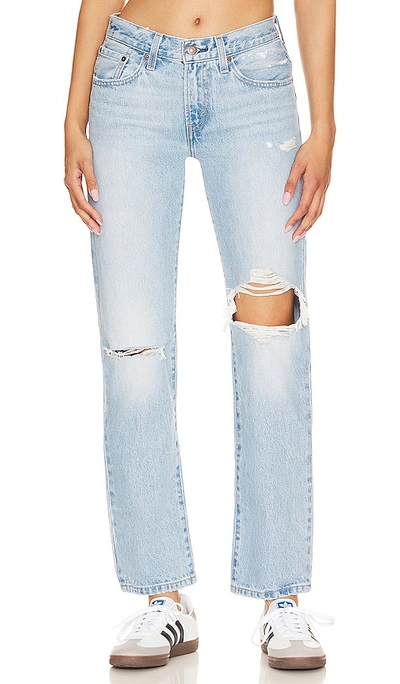 Levi's Middy Ripped Mid Rise Straight Leg Jeans In Dont Tell Mom