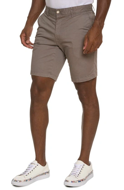 Robert Graham Lonestar Stretch Cotton Shorts In Grey