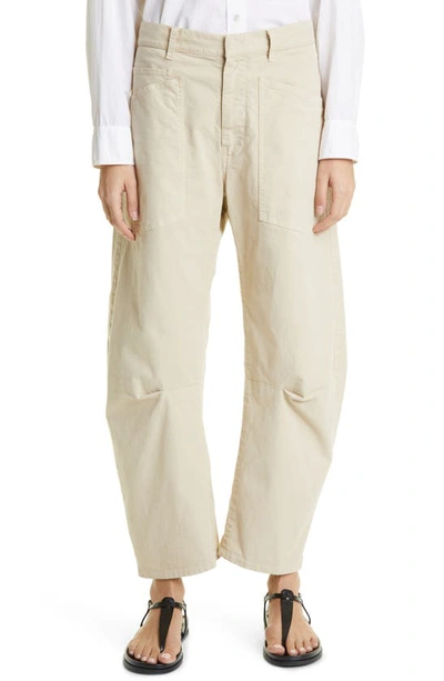 Nili Lotan Shon Stretch Cotton Trousers In Sandstone