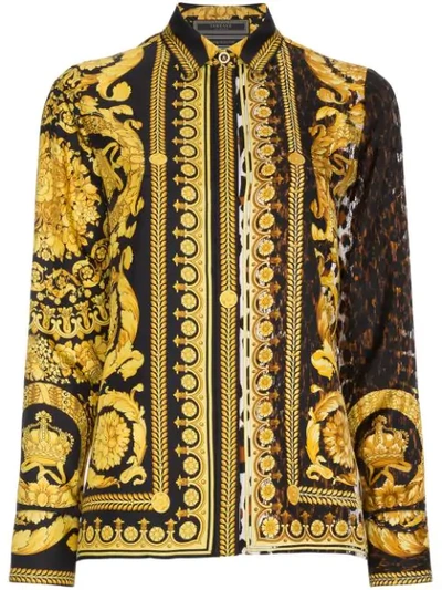 Versace Barocco Fw 91 Silk Shirt In A7008 Multi