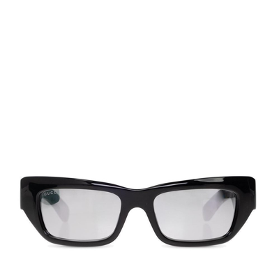 Gucci Eyewear Rectangle Framed Sunglasses In Black
