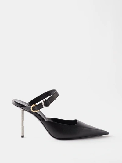 Givenchy Voyou High Buckle Mules In Black