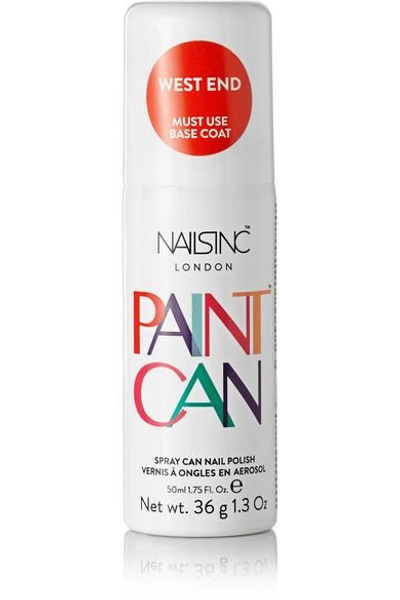 Nails Inc Spray Can Nail Polish - West End, 50ml In Tomato Red
