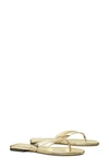 Tory Burch Capri Metallic Flip Flop Sandals In Spark Gold