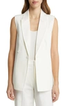 Capsule 121 The Elphis Peak-lapel Gilet In Ivory