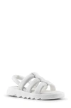Cougar Juliliana Padded Leather Slingback Sandals In White