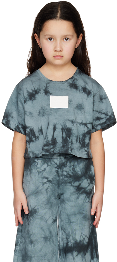 Mm6 Maison Margiela Black Tie-dye Effect T-shirt In Jersey