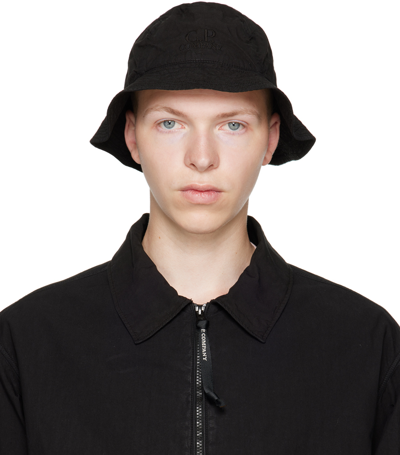 C.p. Company Black Ba-tic Bucket Hat In Black  