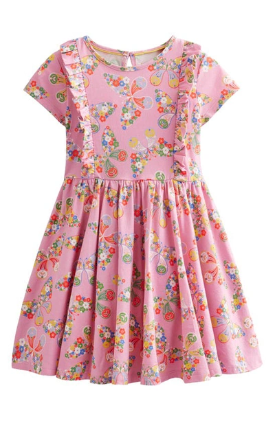 Mini Boden Kids' Butterfly Print Cotton Fit & Flare Dress In Formica Pink  Butterflies | ModeSens