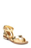 Franco Sarto Parker Sandal In Gold Leather