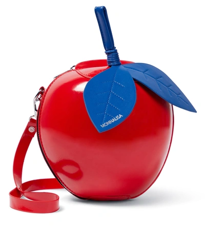 Monnalisa Kids' Cherry Pvc Shoulder Bag In Red