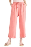 Splendid Women's Angie Drawstring Wide-leg Crop Pants In Pink
