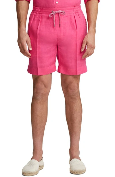 Ralph Lauren Mens Pink Linen Shorts Polo Ralph Lauren Shorts Polo