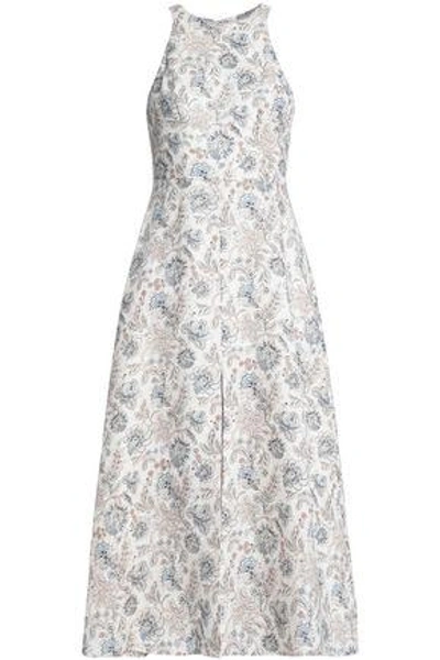 Zimmermann Woman Floral-print Linen Midi Dress Ivory