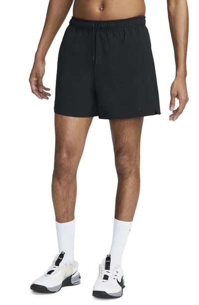 Nike Men's Unlimited Dri-fit 5" Unlined Versatile Shorts In Black/black/black